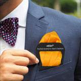 Pocket Square Holders Set for Gentlemen's Suits with Stylish Assorted Plain Color Squares