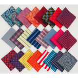 Supreme Collection 45 Pack Pocket Square Set for Men Assorted Patterns and Colors