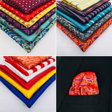 Supreme Collection 45 Pack Pocket Square Set for Men Assorted Patterns and Colors